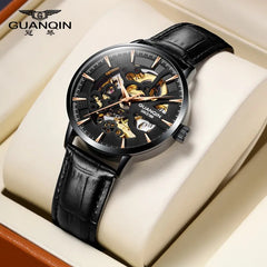 relogio masculino GUANQIN Mens Watches Top Brand Luxury Sport Quartz Watch Men Business Stainless Steel Waterproof Wristwatch