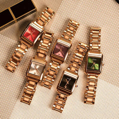 Fashion GUOU Top Brand Watch Luxury Rose Gold Stainelss Steel Ladies Women Watches Luxury Women's Clock relogio feminino 8089