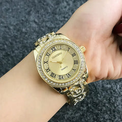 CONTENA Luxury Bracelet Watch Women Watches Rhinestone Fashion Rose Gold Women's Watches Clock Reloj Mujer Relogio Feminino